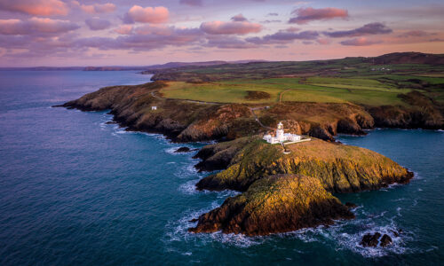Strumble head lighthouse When Stargazing in Pembrokeshire, why not stay at Abercastle Camp Site.