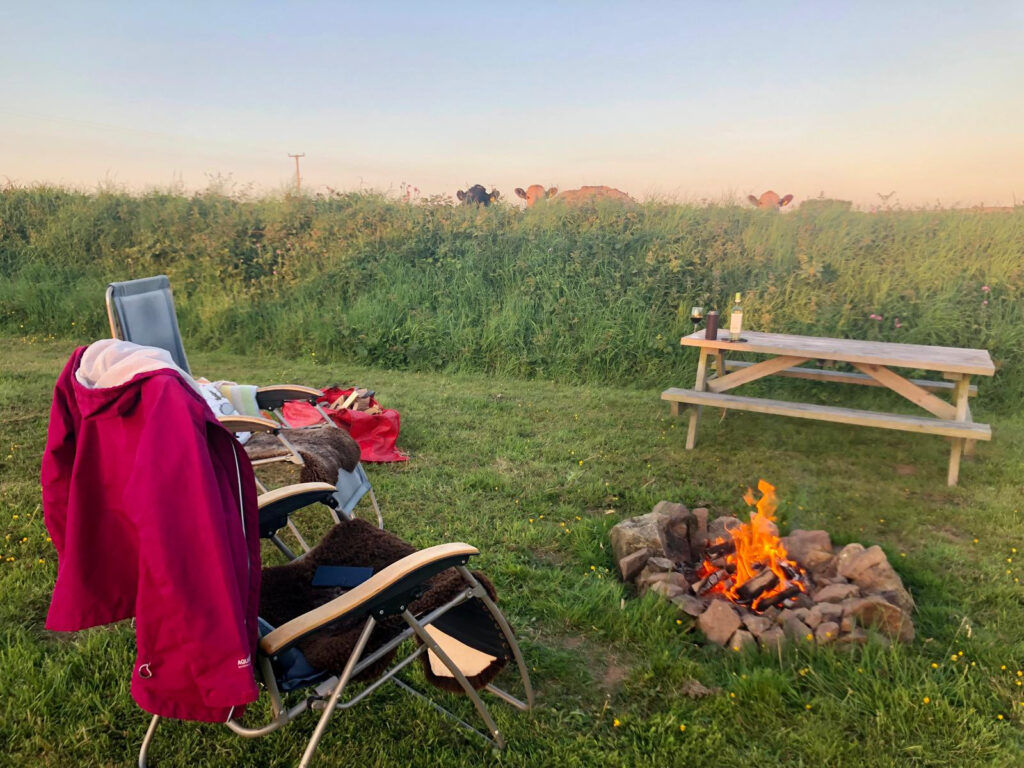 Fire Pit at Abercastle Campsite Garn Isaf Pembrokeshire
